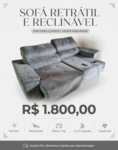 Sofá semi novo