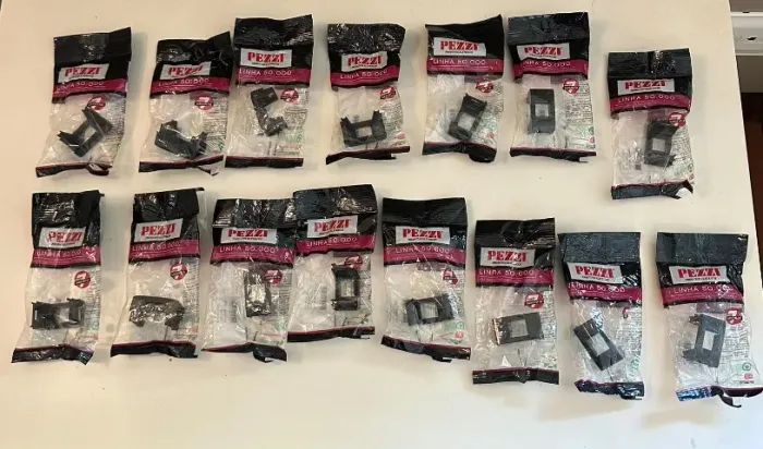 Kit 15 Bloco Pezzi Para Rj45/usb/hdmi Keystone Preto