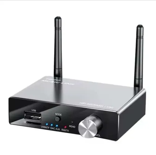 Bluetooth 5.3 40mts, Controle, USB, cartão, entradas ótica, rca 