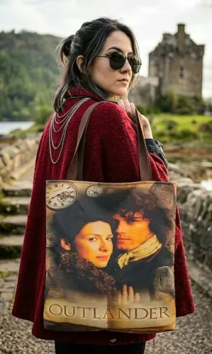 Bolsa Ecobag artesanal grande, série Outlander 