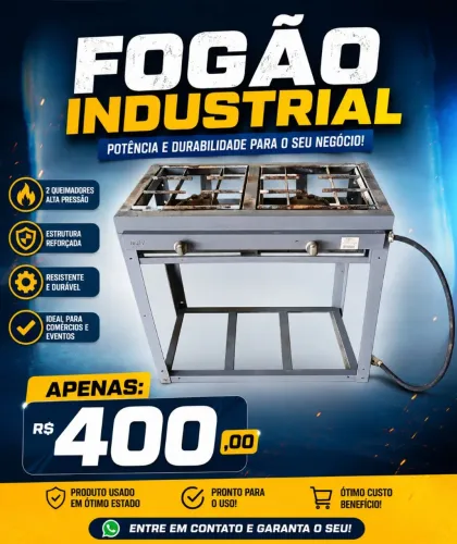 Fogão industrial 2 bocas