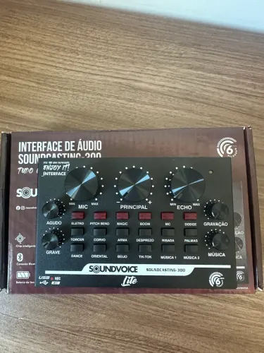 Interface De Áudio Soundvoice Soundcasting 300 Lite