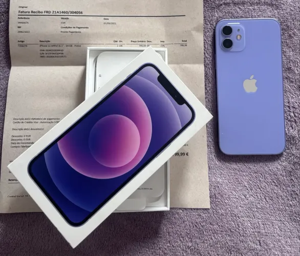 iPhone 12 64gb Roxo - SEMINOVO