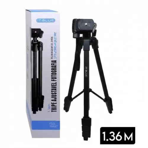 Tripé para Câmera 1.36m Le-3406 - It-blue *ENTREGA GRÁTIS*