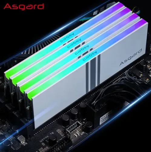 Kit Memória RAM 16GB (2x8GB) Asgard RGB 3600mhz DDR4 Valkyrie V5 Brancas - Novo (LACRADO!)