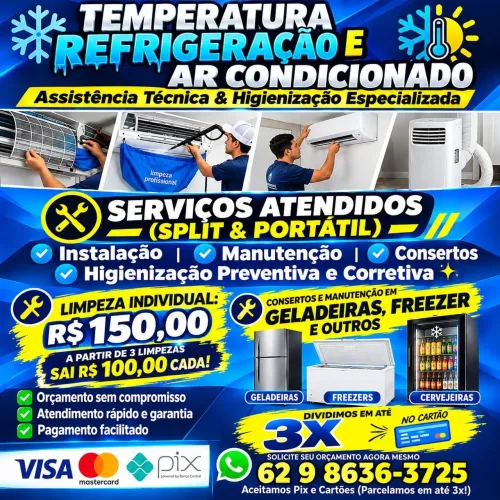 Confiável/Garantido e Rápido(Consertos e Manutenção em Geladeiras e outros