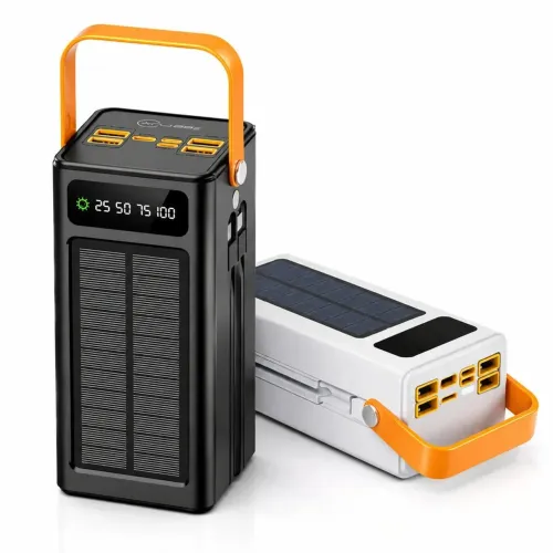 Carregador portatil solar 50.000mah bateria externa powerbank 50 mil potencia