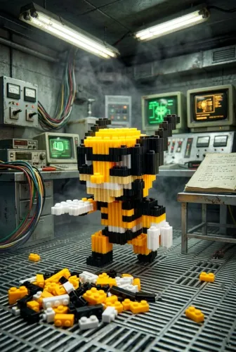 Boneco Blocos de Montar | Wolverine 