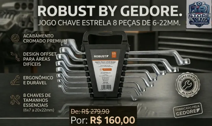 Jogo Chave Estrela Robust by Gedore 8 Peças