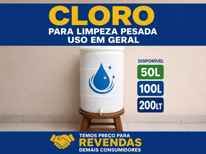 CLORO PARA LIMPEZA PESADA USO EM GERAL <br>PARA LIMPEZA PESADA<br>USO EM GERAL
