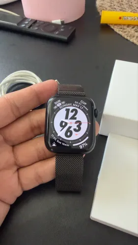 Apple Watch Séries 7 45mm + Pulseira de aço original