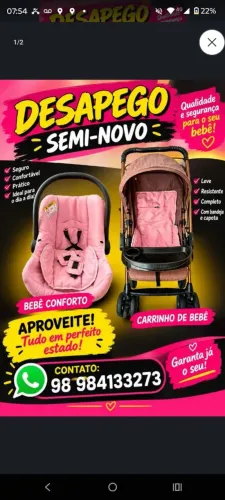 Carrinho de bebê e bebe conforto