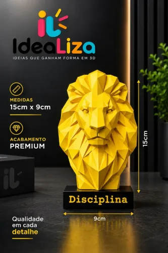 3D Escultura Leão disciplina