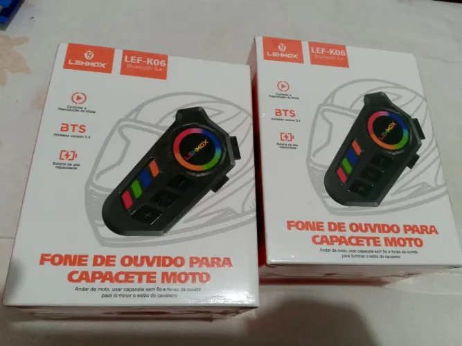 Fone para capacete, produto novo