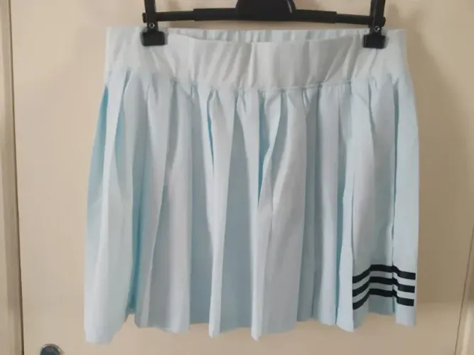 saia plissada adidas plus size xl azul claro
