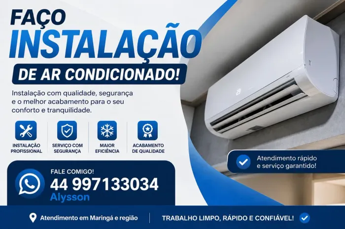 Instalação e manutenção de ar condicionado