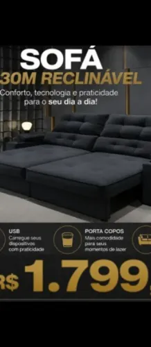 Sofá reclinável maravilhoso