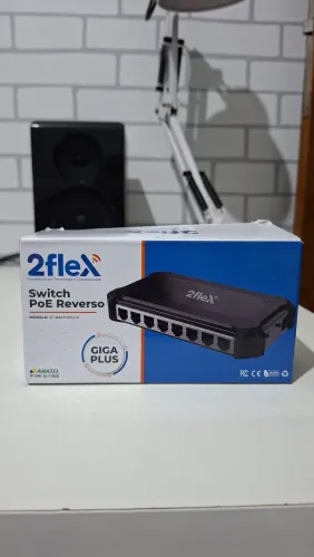 Switch 8 portas Gigabit PoE Reverso