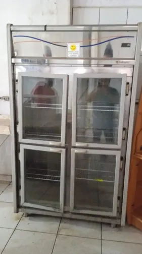 Balcão Expositor Inox 4 Portas C/Divisão Motor Novo