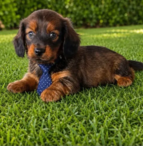 Basset salsichinha dachshund pelo longo