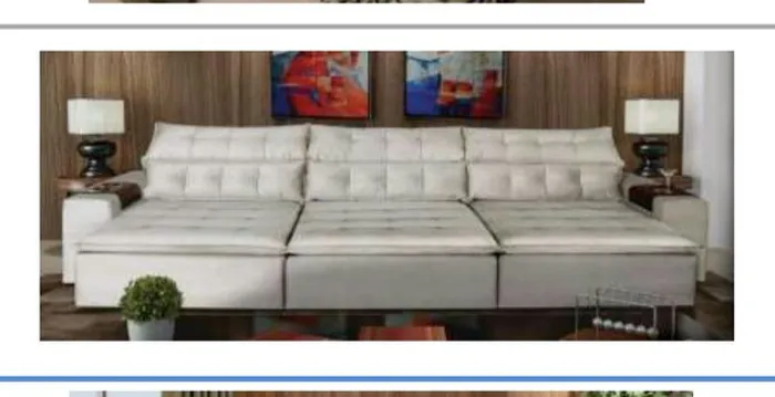 Sala sofa retrátil e reclinavel de 290  cm 5 lugares