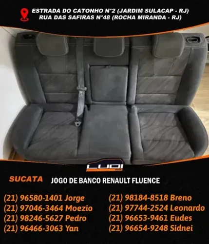 Jogo de banco Renault Fluence