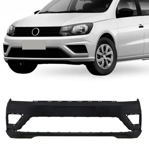Parachoque Volkswagen Gol G8 2019 à 2023 - Furo Farol Auxiliar - Preto Liso - Lumax