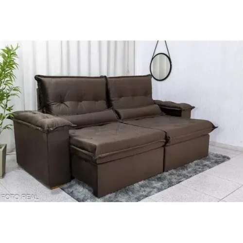 Sofá Retrátil Reclinável Dora 2.50m D28 Hiper soft rf654