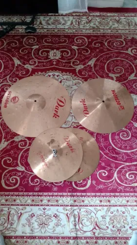 Kit de Pratos Ocatagon Dark  14/18/20-Chimbal, crash e crash ride