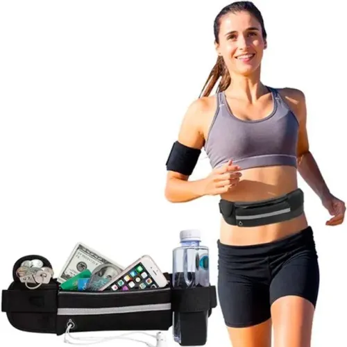 Pochete Fitness Academia Porta Garrafa celular corrida impermeável