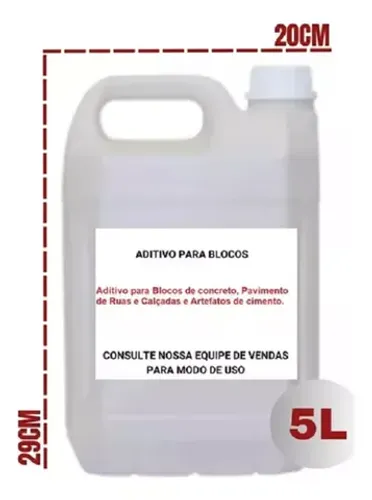 Aditivo Para Aumentar Resistência Dos Blocos E Pavimentos de Concreto Galão de 5 Litros