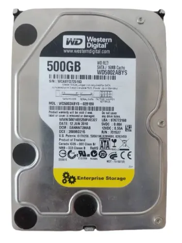HD Desktop 500GB WD Enterprise Storage Modelo WD5002ABYS WD RE3
