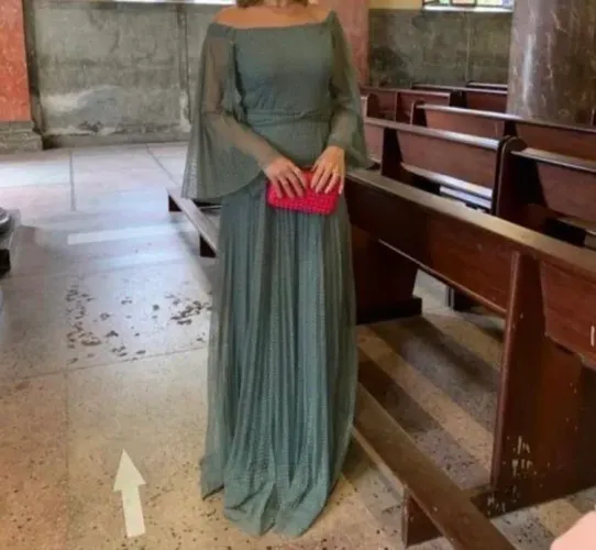 Vestido de festa verde