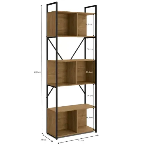 Estante Estilo Industrial com nichos 