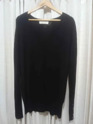Marca Zara blusa tricô preto alongada tamanho G feminino
