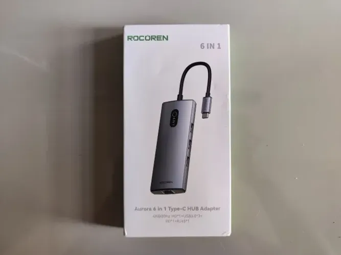 [Lacrado] Hub Rocoren 6 em 1 Hdmi Ethernet Usb-c Pd 100W