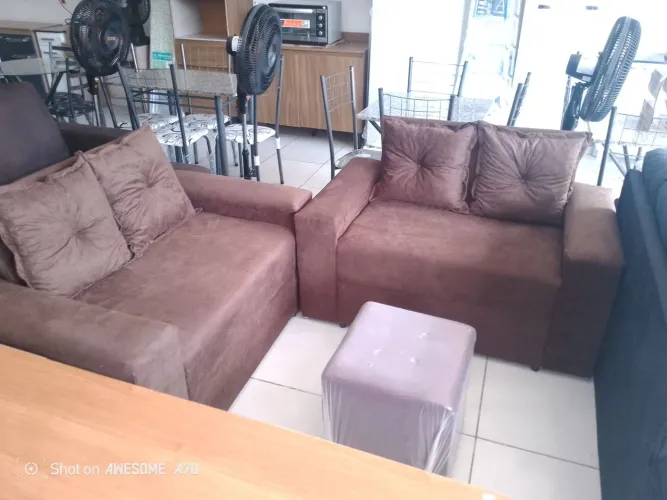 Sofá 4 Lugares compacto para ambientes pequenos entrega grátis