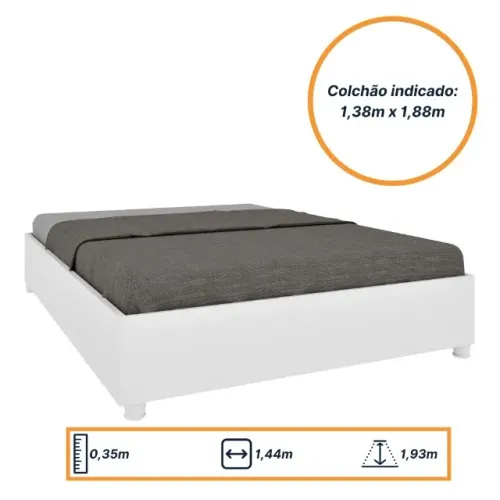 Estrutura para cama Mônaco Neve