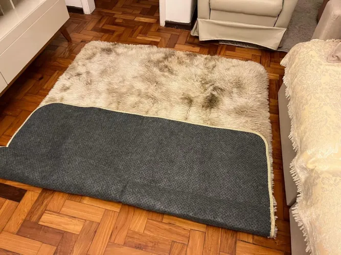 Tapete Peludo Confortável para Sala ou Quarto