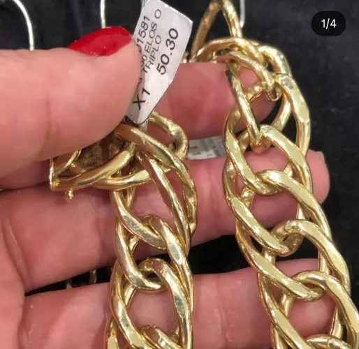 Colar Dourado Corrente Grossa