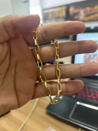 Pulseira 10g MACIÇO ouro 18k modelo tijolinho