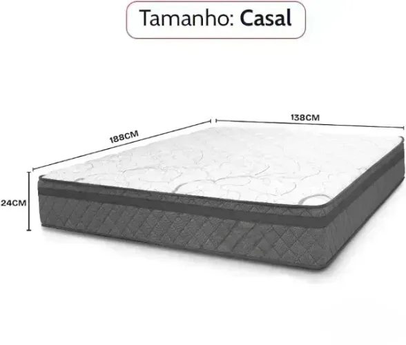 Colchão extra firme D28 casal (138x188x24)