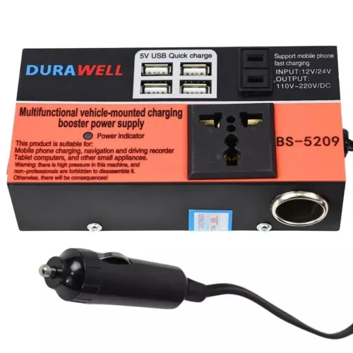 Inversor 200w 12v 127v Carregador Veicular Multifuncional pra carro caminhao tomada usb 