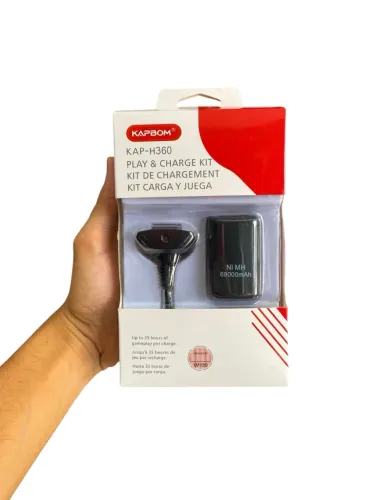 Kit Carregador e Bateria para Xbox 360 - KAPBOM