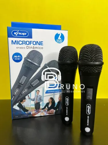 Microfones Dinâmicos Knup KP-M0015 - 2 unidades