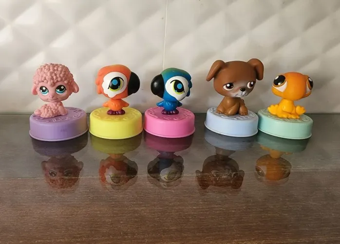 Coleção Littlest Pet Shop - 5 Miniaturas Exclusivas
