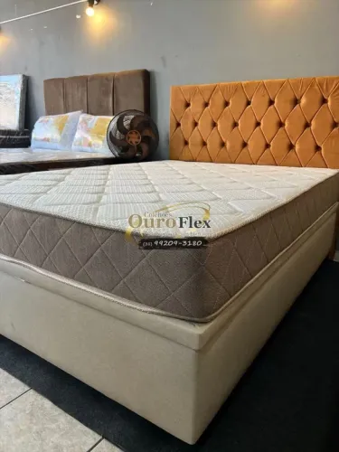 Colchão firme mais box novo ,de algodão