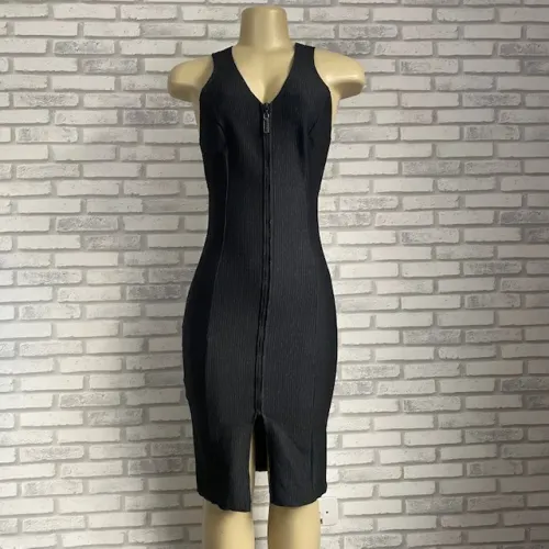 Vestido Morena Rosa Studio Tubinho Midi Preto Tamanho P