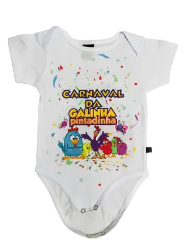 boby baby, Tam. G, branco, tema: carnaval da galinha pintadinha