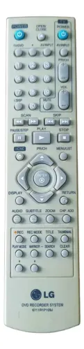Controle Remoto P Gravador De Dvd Lg 6711r1p09j Original #av